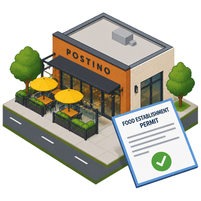 Postino Plaza Midwood logs Mecklenburg County food permit