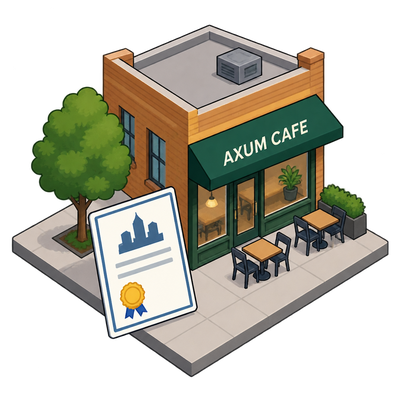 Axum Cafe receives Chicago business license at 5842 N Broadway