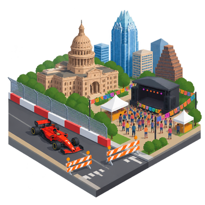 Street closures set for Austin's F1 and Viva La Vida weekend