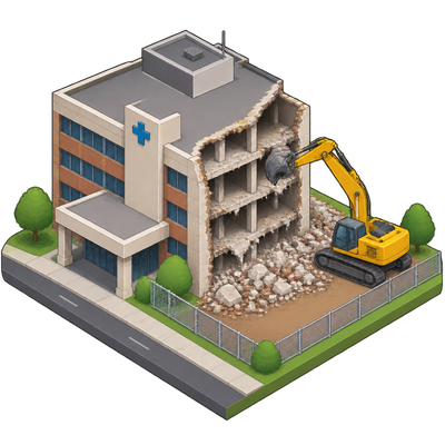 Demolition begins at former Kent Community Hospital