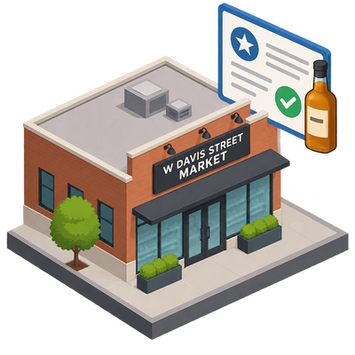 Texas liquor licence issued for W Davis Street Market in Dallas