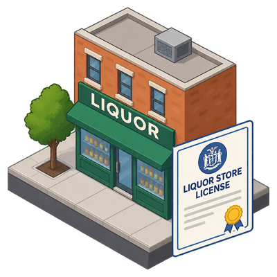 New York state issues liquor store license at 411 Myrtle Ave