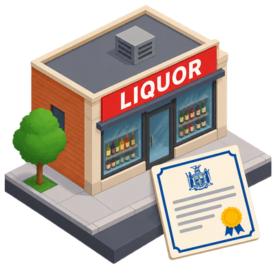 New York issues liquor store license at 6515 Cooper Ave