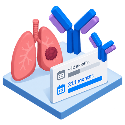 Bispecific antibody combo extends survival in small cell lung cancer