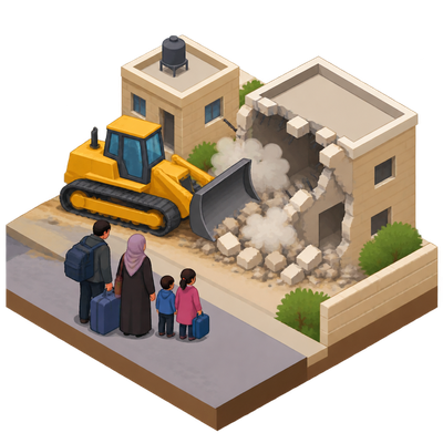 Israeli forces demolish Hebron homes, displace Palestinian families after checkpoint attack
