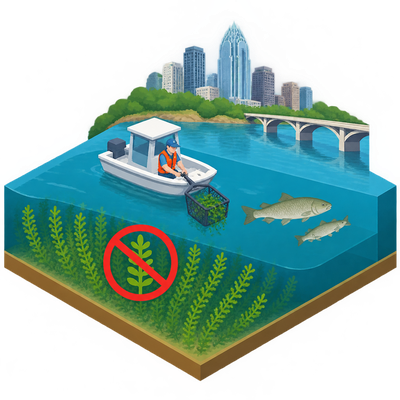 Invasive hydrilla stops spreading in Lake Austin after grass carp program