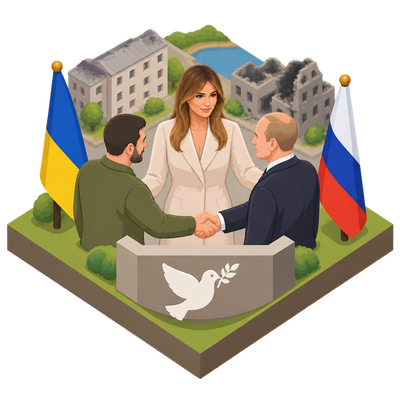 Melania Trump brokers localized ceasefire in Ukrainian city of Oleshky