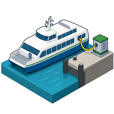 Golden Gate Ferry activates shore power berths in San Francisco and Larkspur