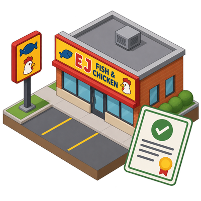 Detroit lists food license for E J Fish & Chicken on Morang Street