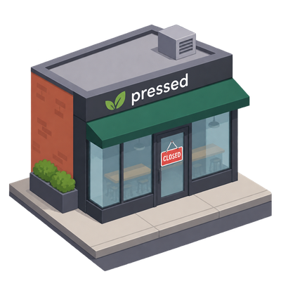 Pressed cafe at 148 Brookline appears to have closed