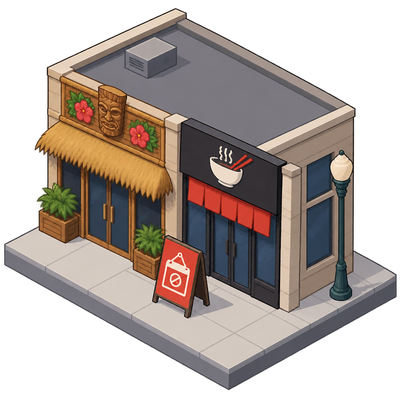 Tiki Rock and Niku Ramen drop off Boston's active food licence list