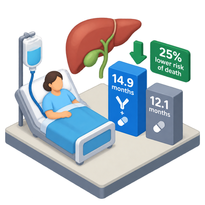 Ivonescimab regimen tops durvalumab in biliary tract cancer trial