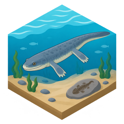Fossil shows an amphibian that lived fully in the Triassic sea