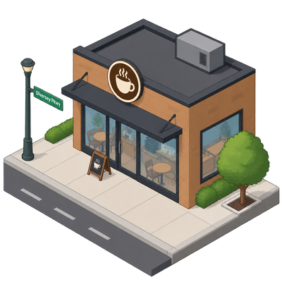 Mirus Coffee licensed to serve coffee at Diversey Parkway in Chicago