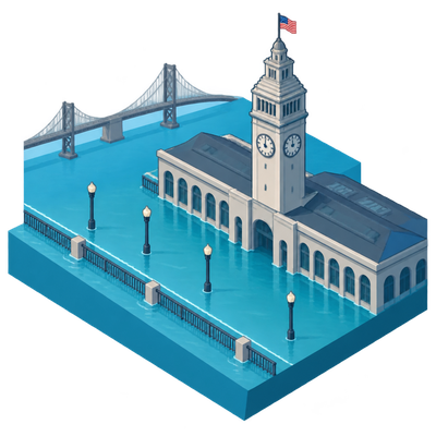 San Francisco Embarcadero floods as El Niño tides peak 2 feet above normal