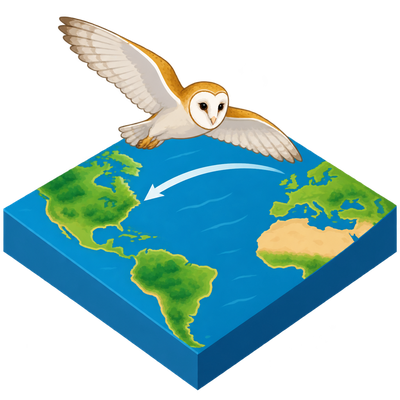 Barn owl ancestors flew across the Atlantic to colonize the Americas