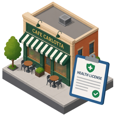 Cafe Carlotta health license appears in Madison records