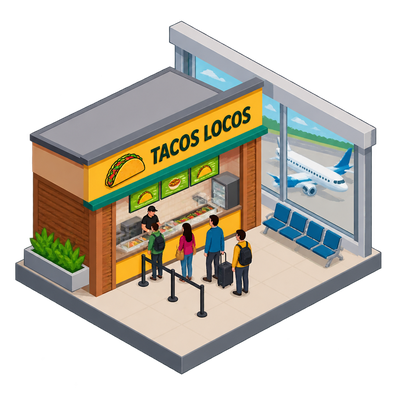 Tacos Locos opens at Ford Airport