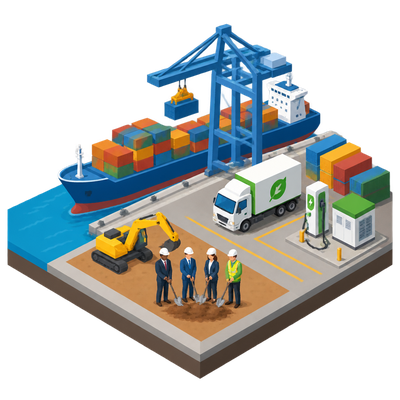 Port of Oakland begins construction on Matson terminal zero-emission fleet