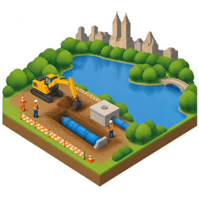 Construction begins on Central Park stormwater recirculation system