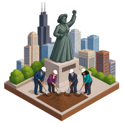 Chicago breaks ground on Mother Jones monument, the Loop's first honoring a historic woman