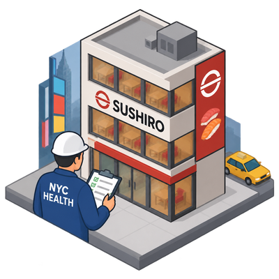 Sushiro Times Square site gets NYC pre-permit food inspection