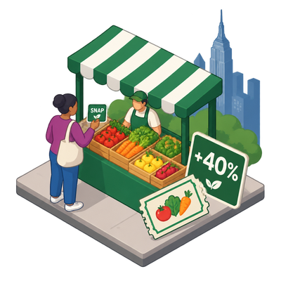 New York boosts SNAP produce subsidy 40% at greenmarkets