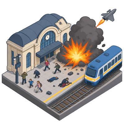 Deadly Russian drone strike on Dnipro train platform