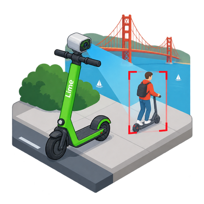Lime adds AI cameras to San Francisco scooters to curtail sidewalk riding