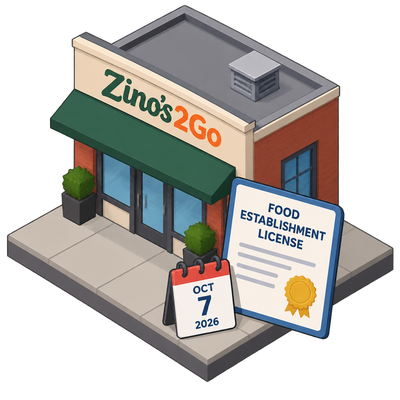 Zino's2Go receives Boston food establishment license for 140 Norfolk