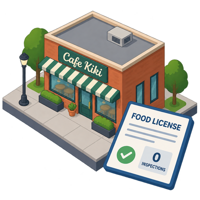 Cafe Kiki appears in Kent County food license records at 200 Division Ave S