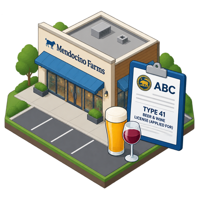 Mendocino Farms beer-and-wine application appears in California alcohol records