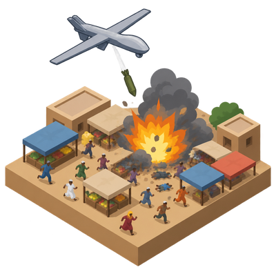 Mass-casualty drone strike on Nyala market leaves toll disputed